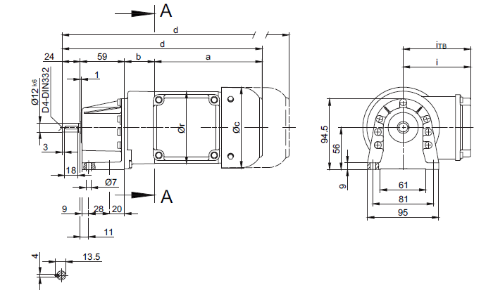 Вариант исполнения на лапах BG04