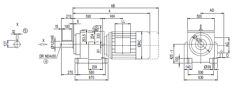 Монтажное исполнение на лапах D188, Z188