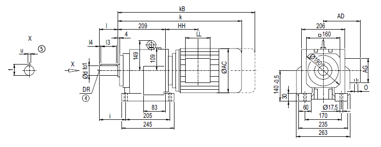 Монтажное исполнение на лапах D68, Z68